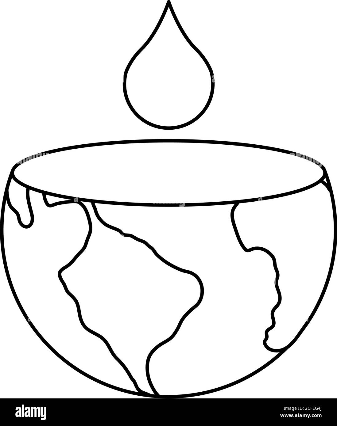world planet earth with water drop day icon vector illustration design ...