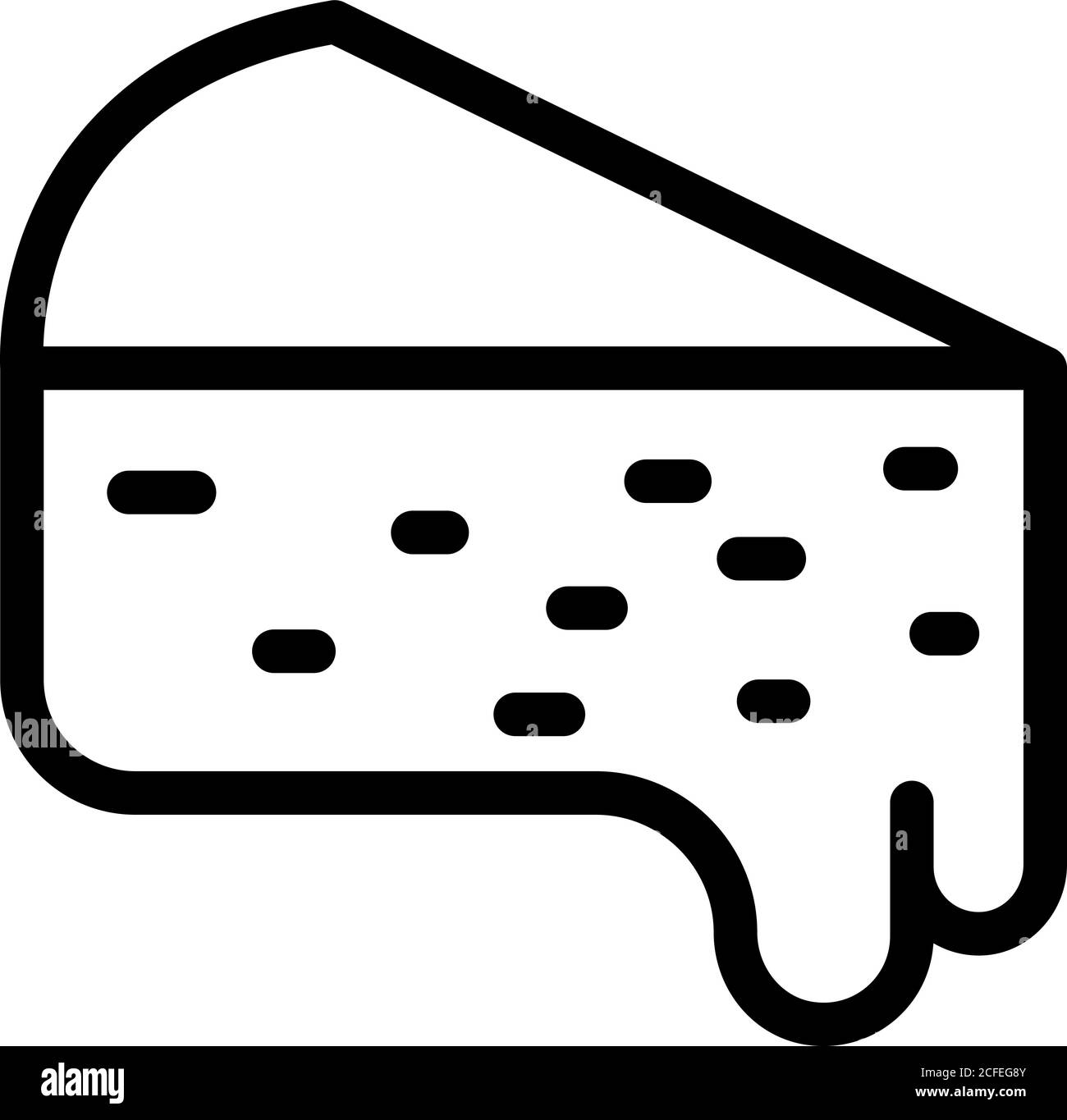 Cheese melt icon, outline style Stock Vector Image & Art - Alamy