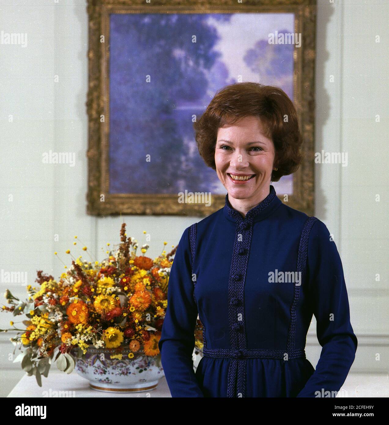 Official portrait of Rosalynn Carter ca. 18 February 1977 Stock Photo