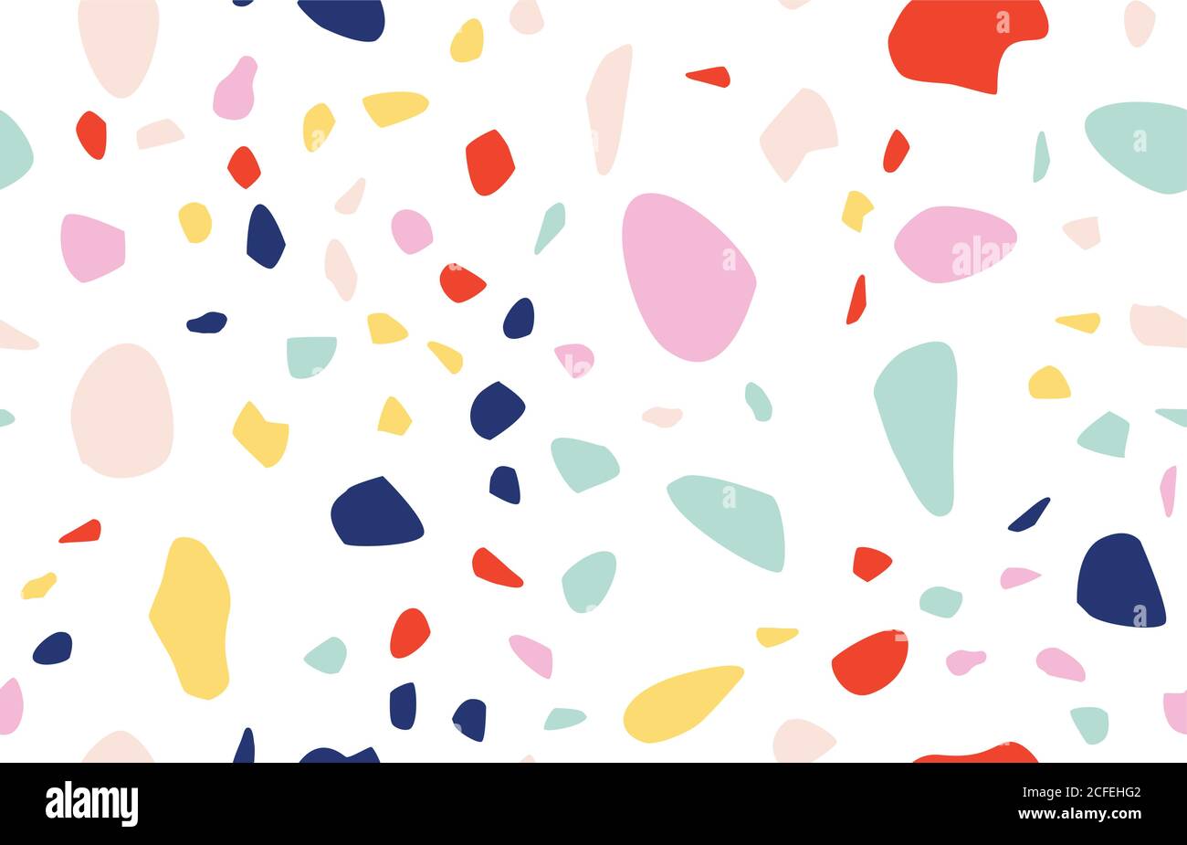 Terrazzo seamless pattern. Pastel colors. Marble. Abstract background ...