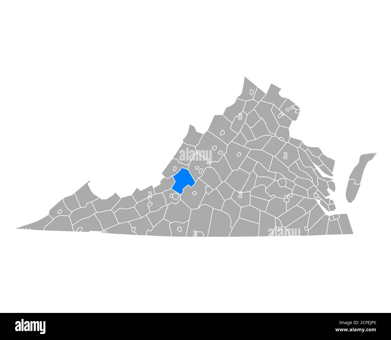 Map of Botetourt in Virginia Stock Photo Alamy