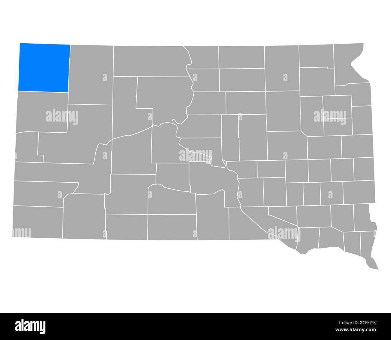 Map of Harding in South Dakota Stock Photo Alamy