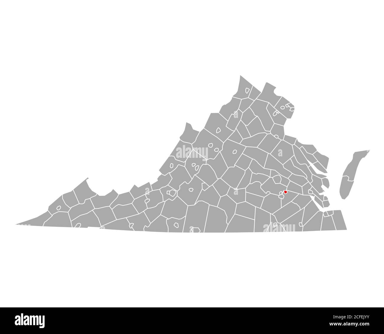 Map of Hopewell in Virginia Stock Photo Alamy
