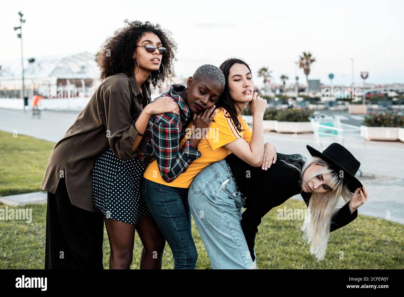 Group joyful diverse women hi-res stock photography and images - Alamy