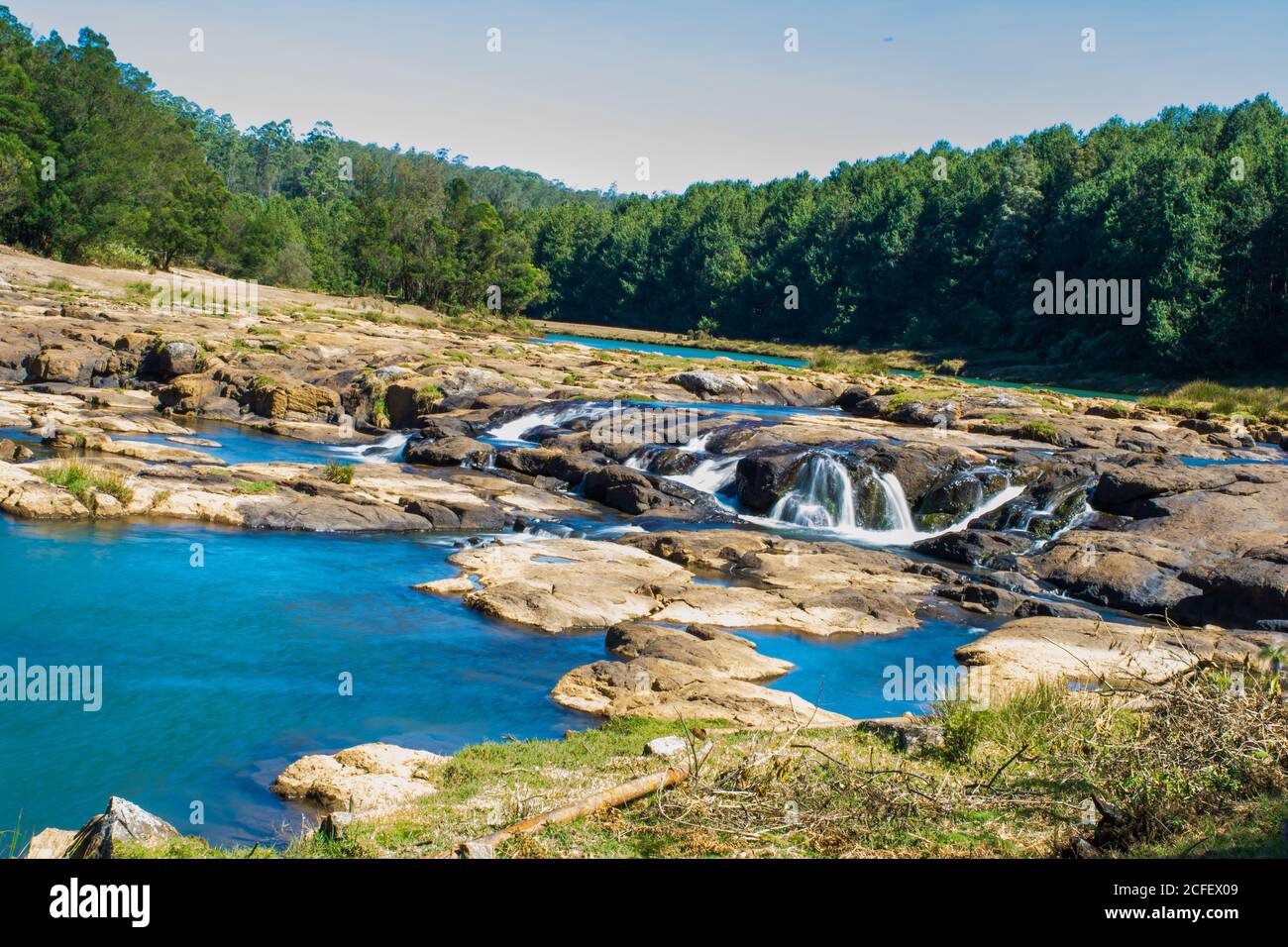 Pykara falls, Pykara is the name of a village and river 19 kilometres from Ooty in the Indian State of Tamil Nadu. Stock Photo