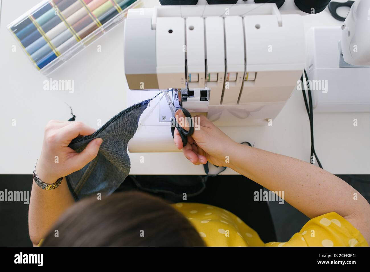 Sewing process cropped view hi-res stock photography and images - Alamy