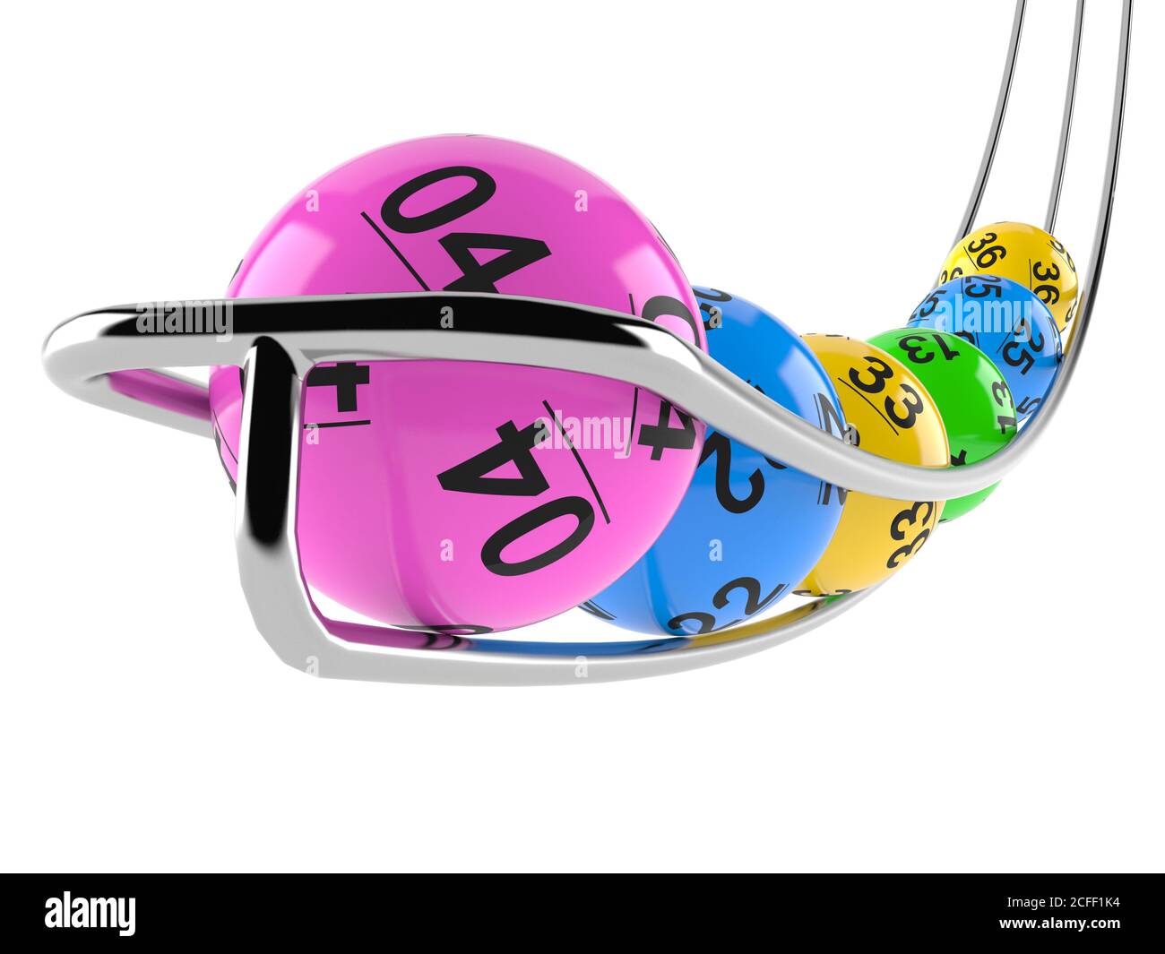 Lottery balls isolated on white background Stock Photo - Alamy