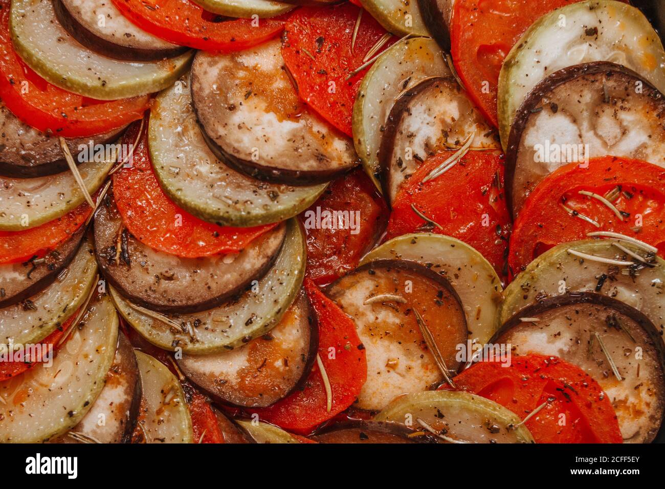 Close up of Pan with Ratatouille Stock Photo - Alamy
