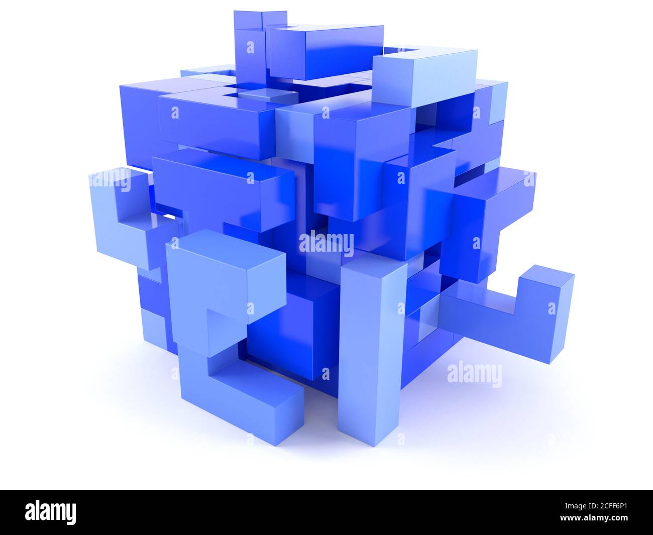 Cube concept isolated on white background Stock Photo - Alamy