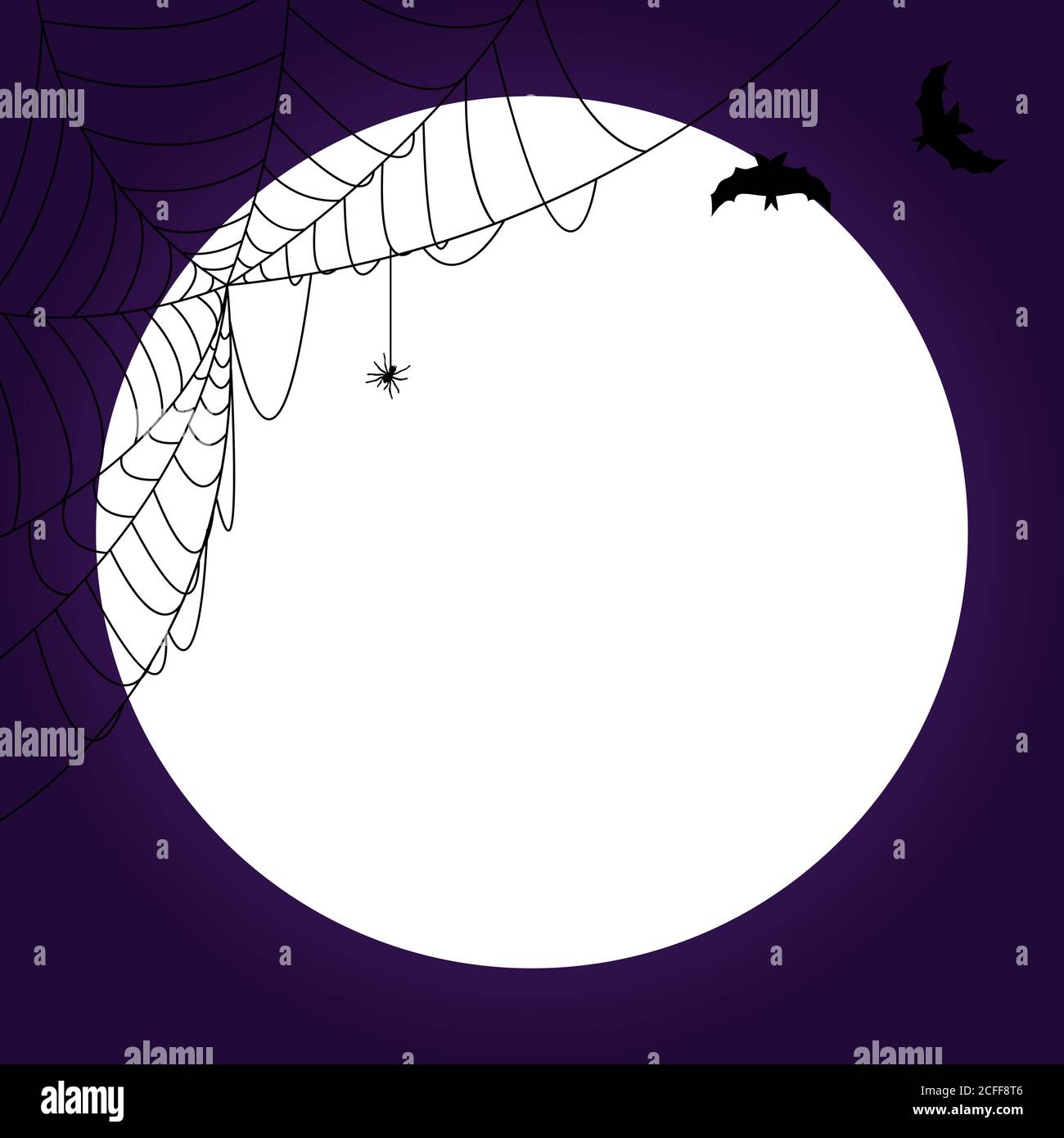 Halloween Background Template with Empty Place for Text. Vector ...