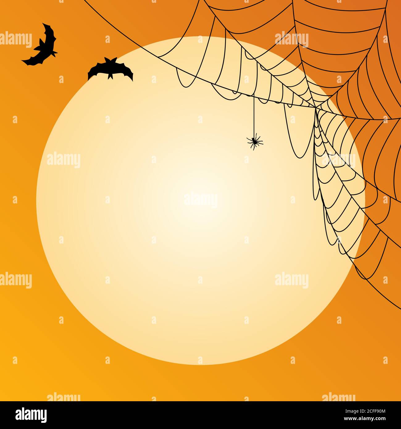 Halloween Background Template with Empty Place for Text. Vector ...