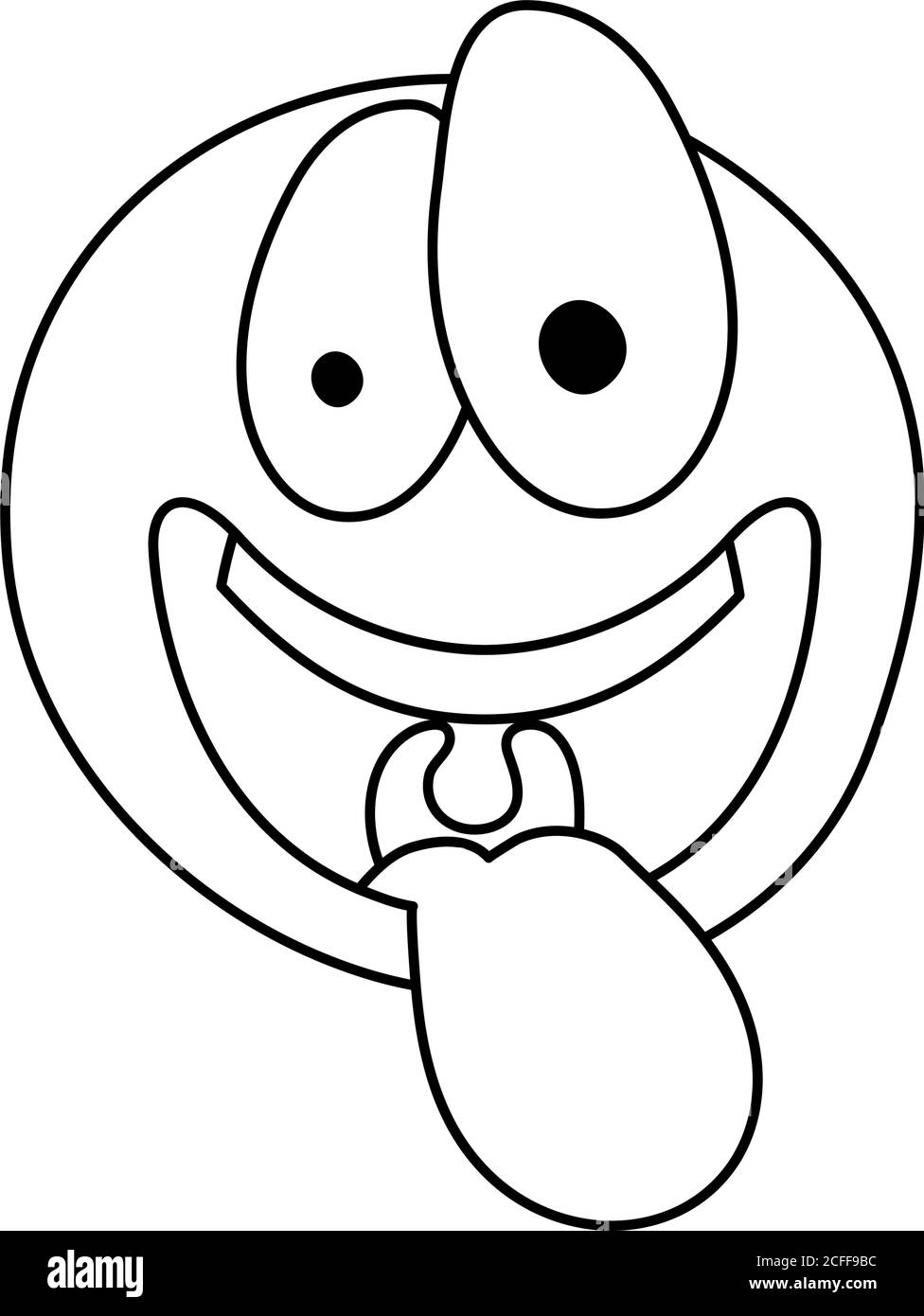 crazy emoji face fools day icon vector illustration design Stock Vector ...