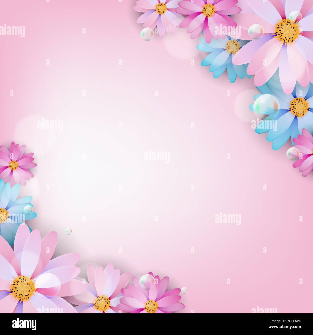 colored Abstract Natural Flower Background. Vector Illustration Stock