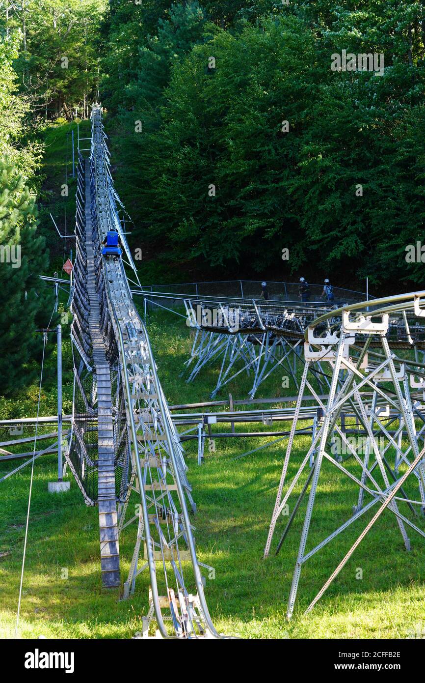 TANNERSVILLE, PA 30 AUG 2020 View of the mountain slide Alpine