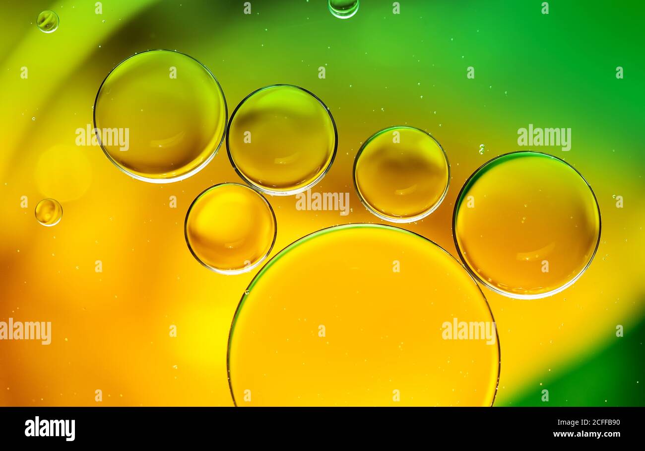 Water bubbles abstract colorful  background Stock Photo