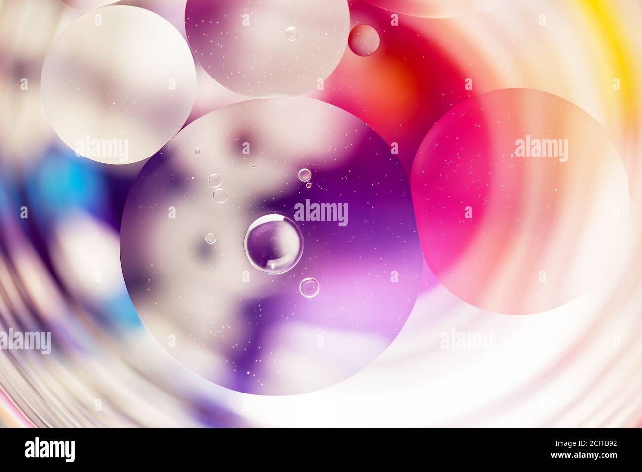 Water bubbles abstract colorful  background Stock Photo