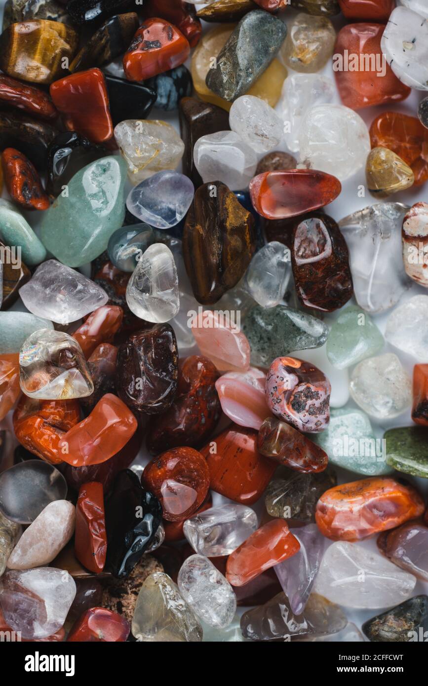 Heap of fluorite stones Stock Photo