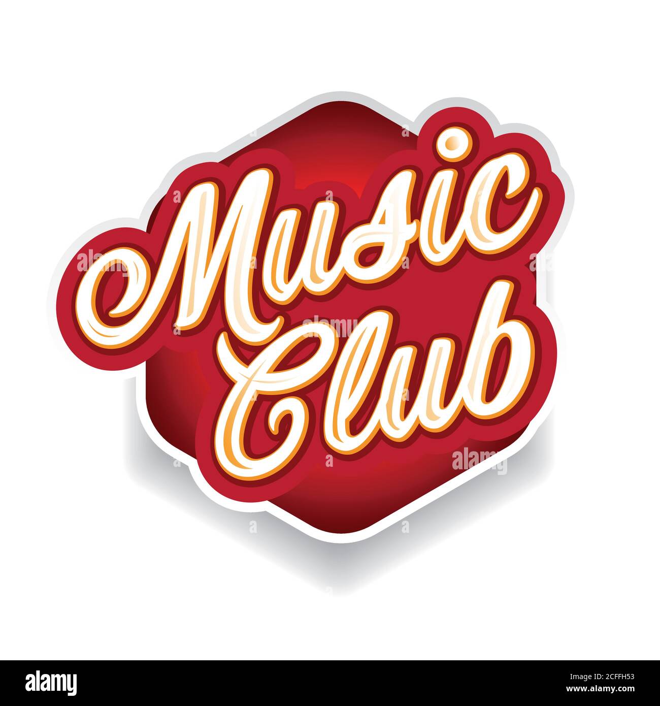 Music Club sign lettering vintage Stock Vector
