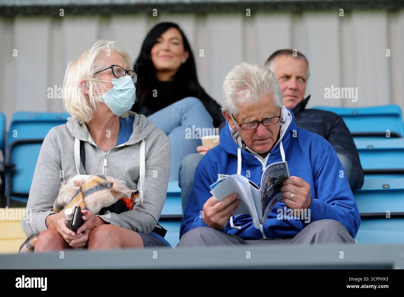Whitby Town fans at the preseason friendly match at the Towbar Express