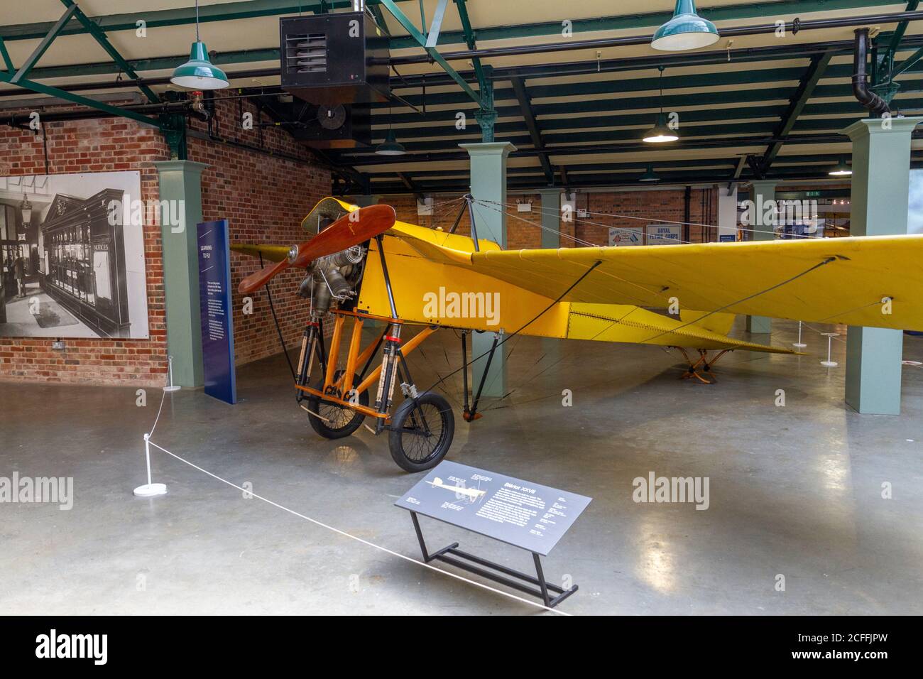 A Blériot XXVII monoplane (1911) on display in the RAF Museum, London, UK. Stock Photo