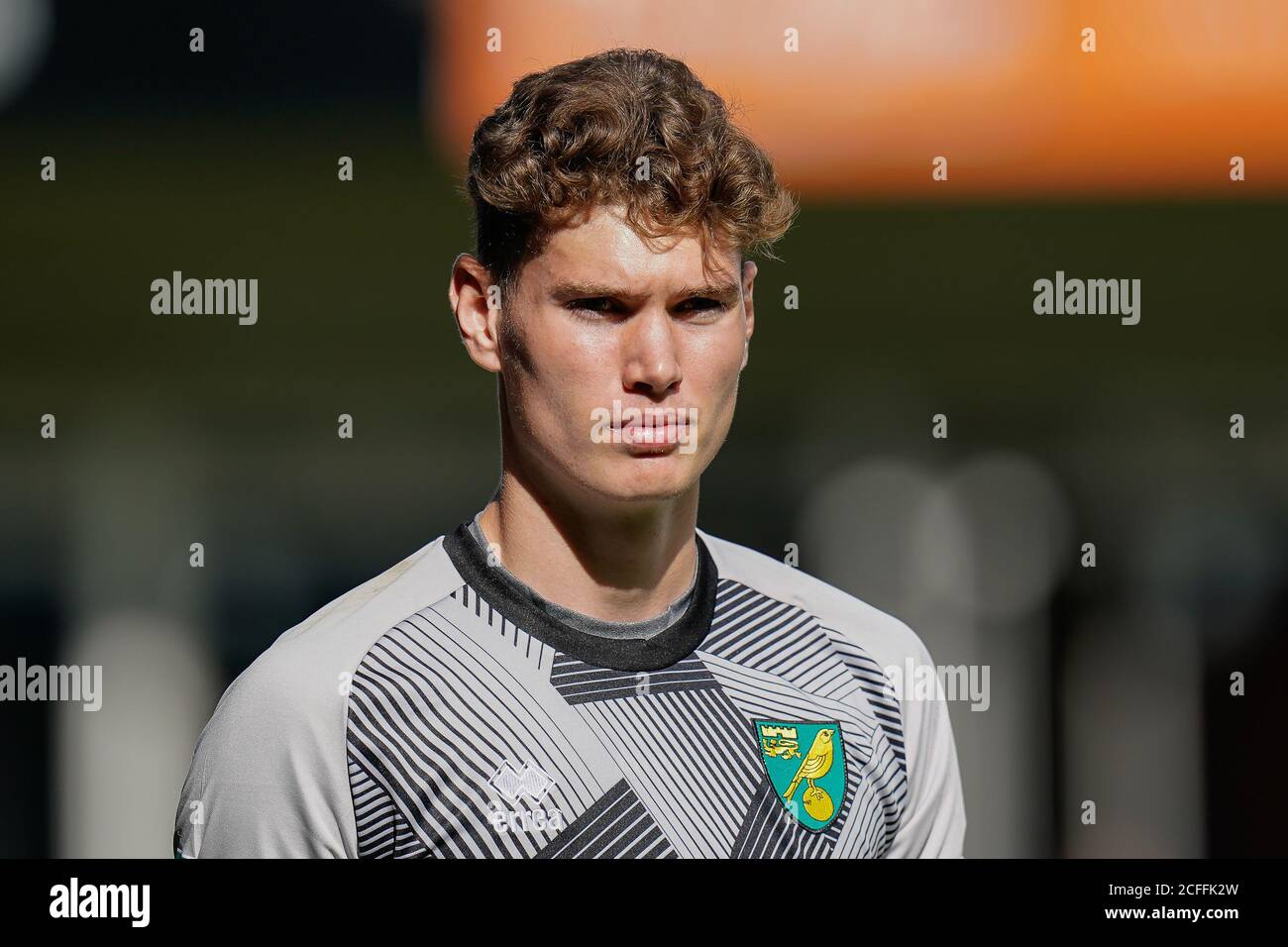 Luton, UK. 07th July, 2020. Goalkeeper Daniel Barden of Norwich City (50) during the Carabao Cup 1st round match behind closed doors between Luton Town and Norwich City at Kenilworth Road, Luton, England on 5 September 2020. Photo by David Horn. Credit: PRiME Media Images/Alamy Live News Stock Photo