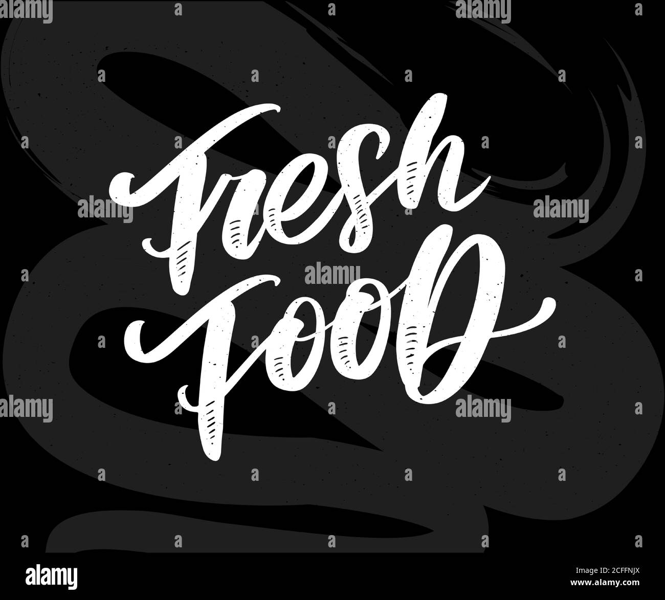 Vector illustration, food design. Hand lettering for restaurant, cafe