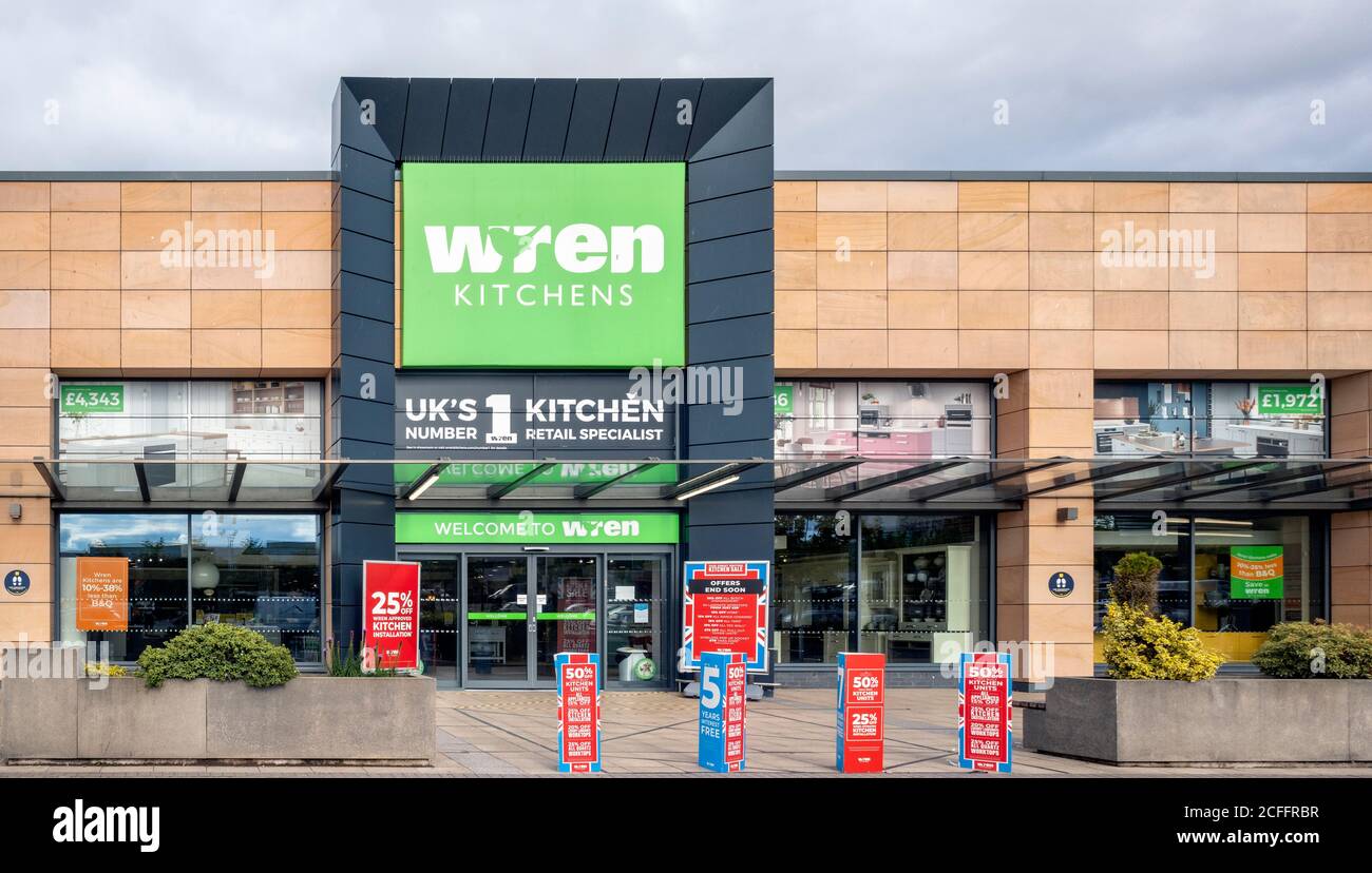 Wren Kitchens, Hermiston Gait, Edinburgh, Scotland, UK. Stock Photo
