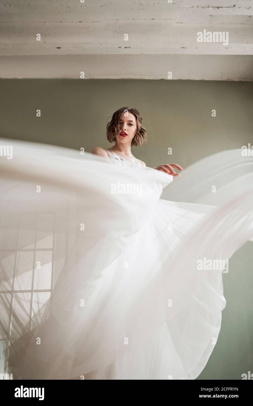 white top and black skirt dress 3/4 Sleeve Taffeta Shirt Waist Color Block Gown