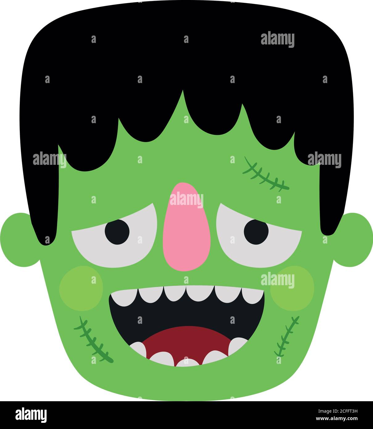Halloween frankenstein cartoon vector design Stock Vector Image & Art