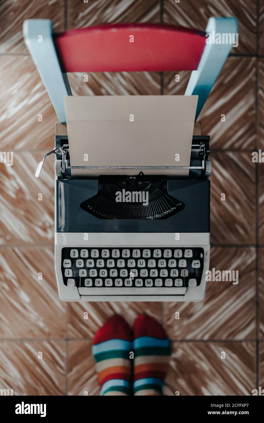 Close up a typewriter Stock Photo