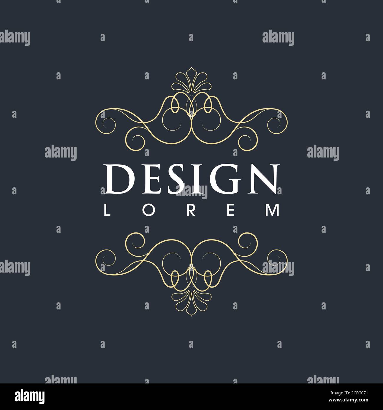 Vintage border line Template vector illustration design Stock Vector ...