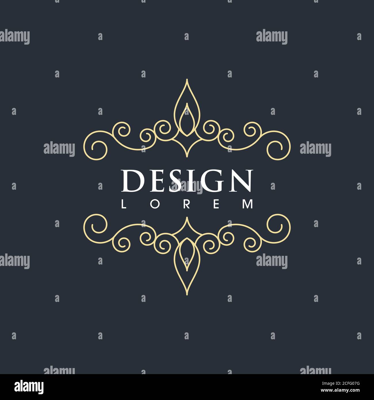 Vintage border line Template vector illustration design Stock Vector ...