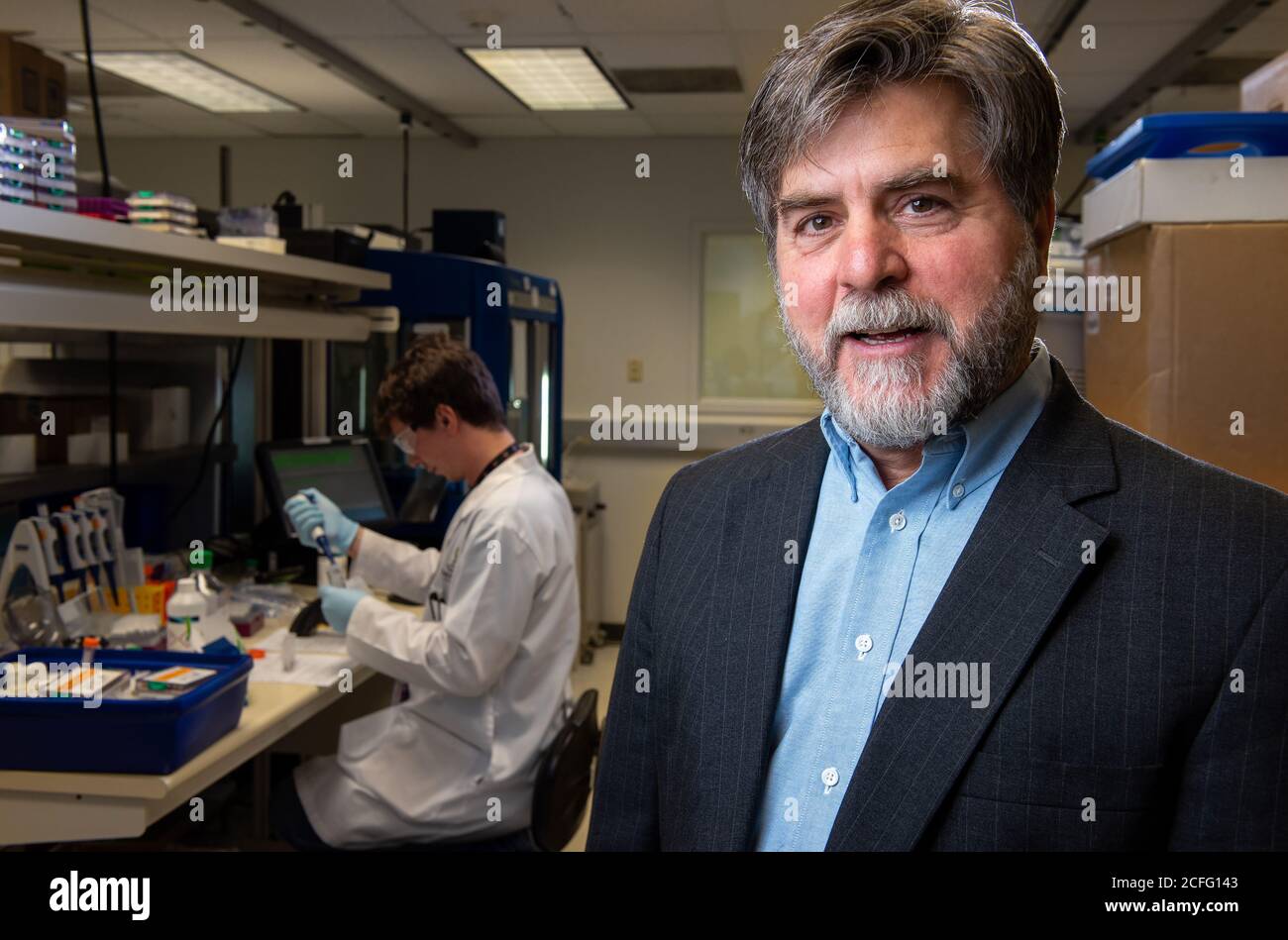 Dr. Seth Crosby, MD, Director of Science Collaborations at the McDonnell Genome Institute at Washington University in St. Louis. Stock Photo