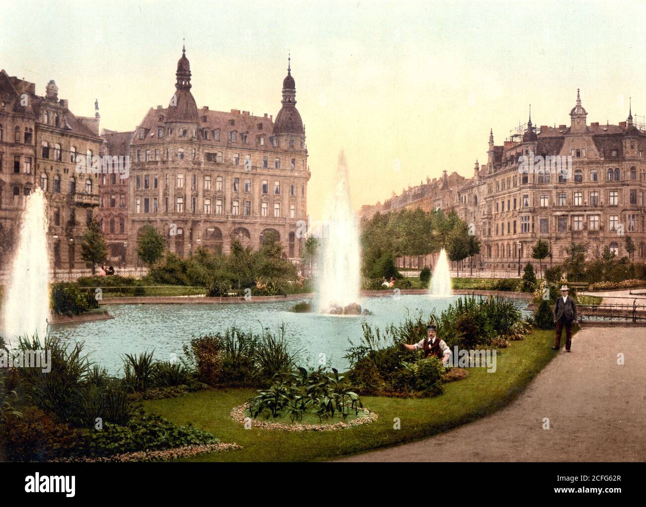 Der Deutsche Ring, Cologne, the Rhine, Germany, circa 1900 Stock Photo