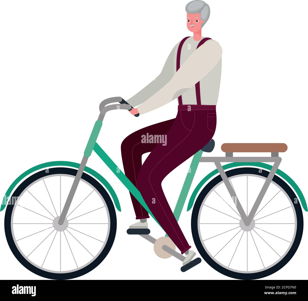 Senior man riding bike vector design Stock Vector Image & Art Alamy