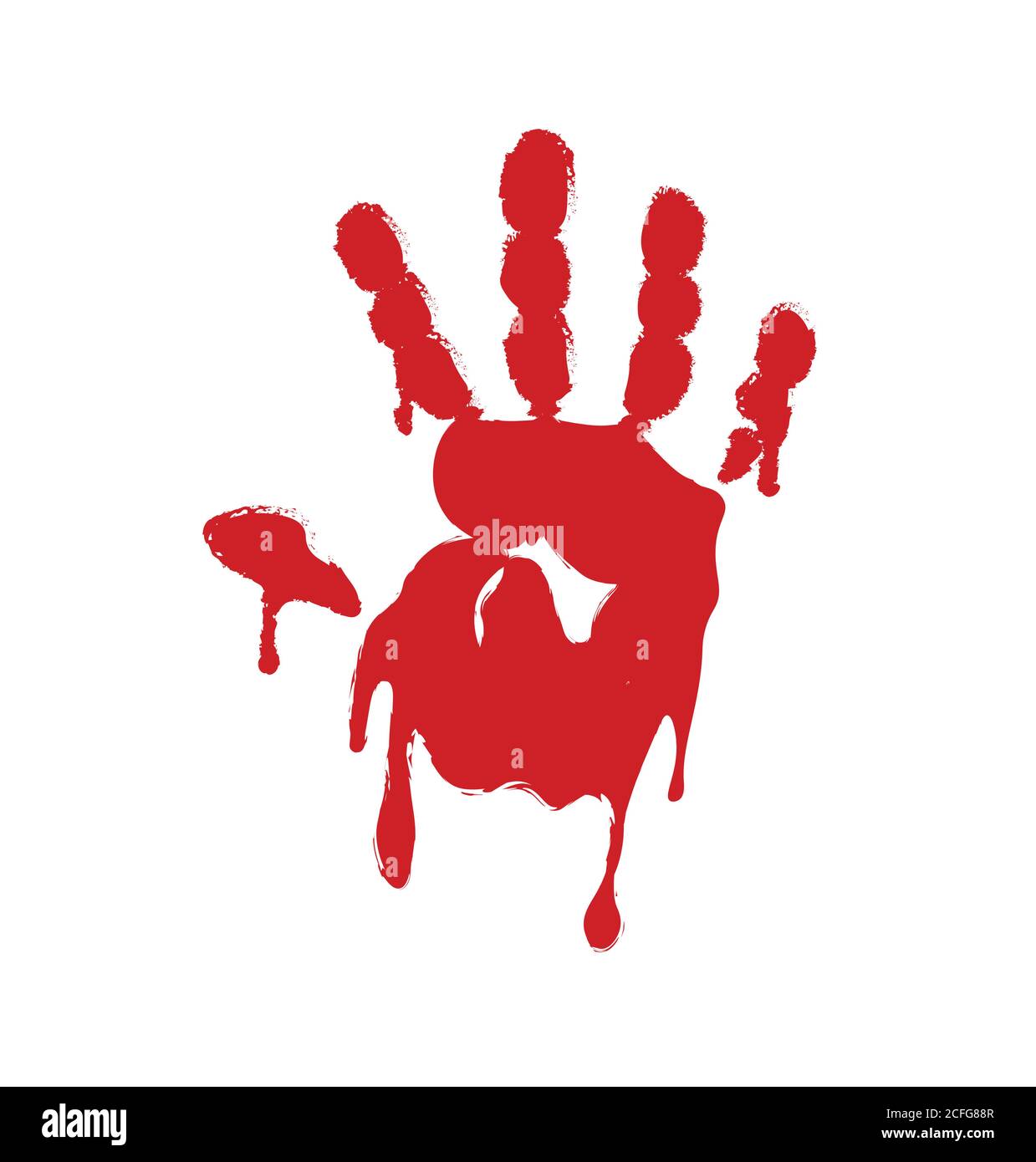 Blood hand print. vector illustration Stock Vector Image & Art - Alamy