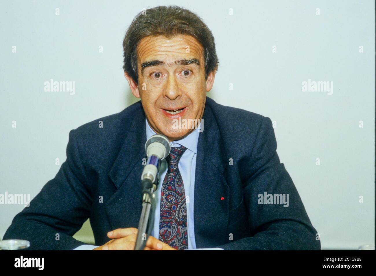 Jean-Luc Lagardere, CEO of Matra, talks in Lyon, France Stock Photo - Alamy