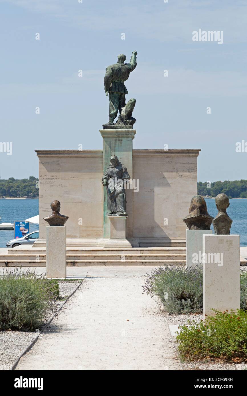 memorial, Tito´s Park, Pula, Istria, Croatia Stock Photo