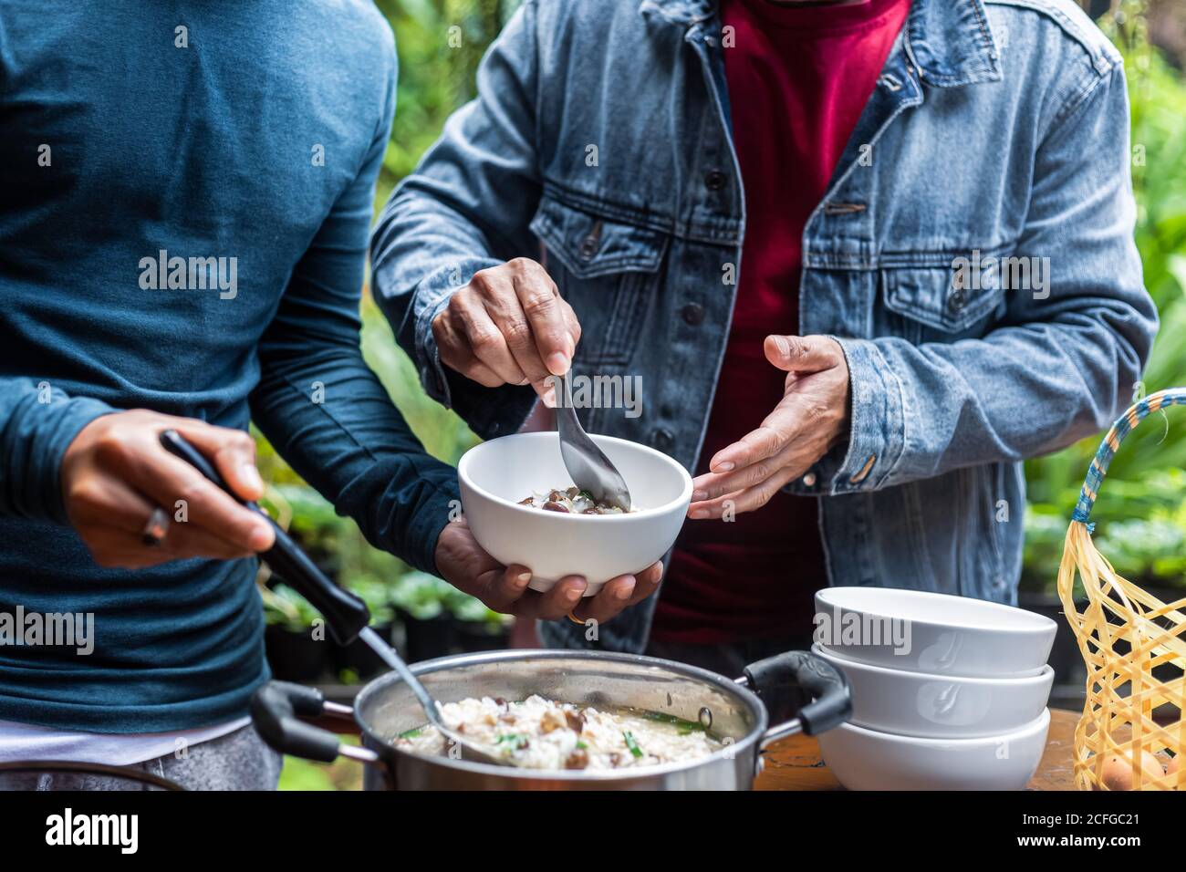 Spoon chicken organic food hi-res stock photography and images - Alamy