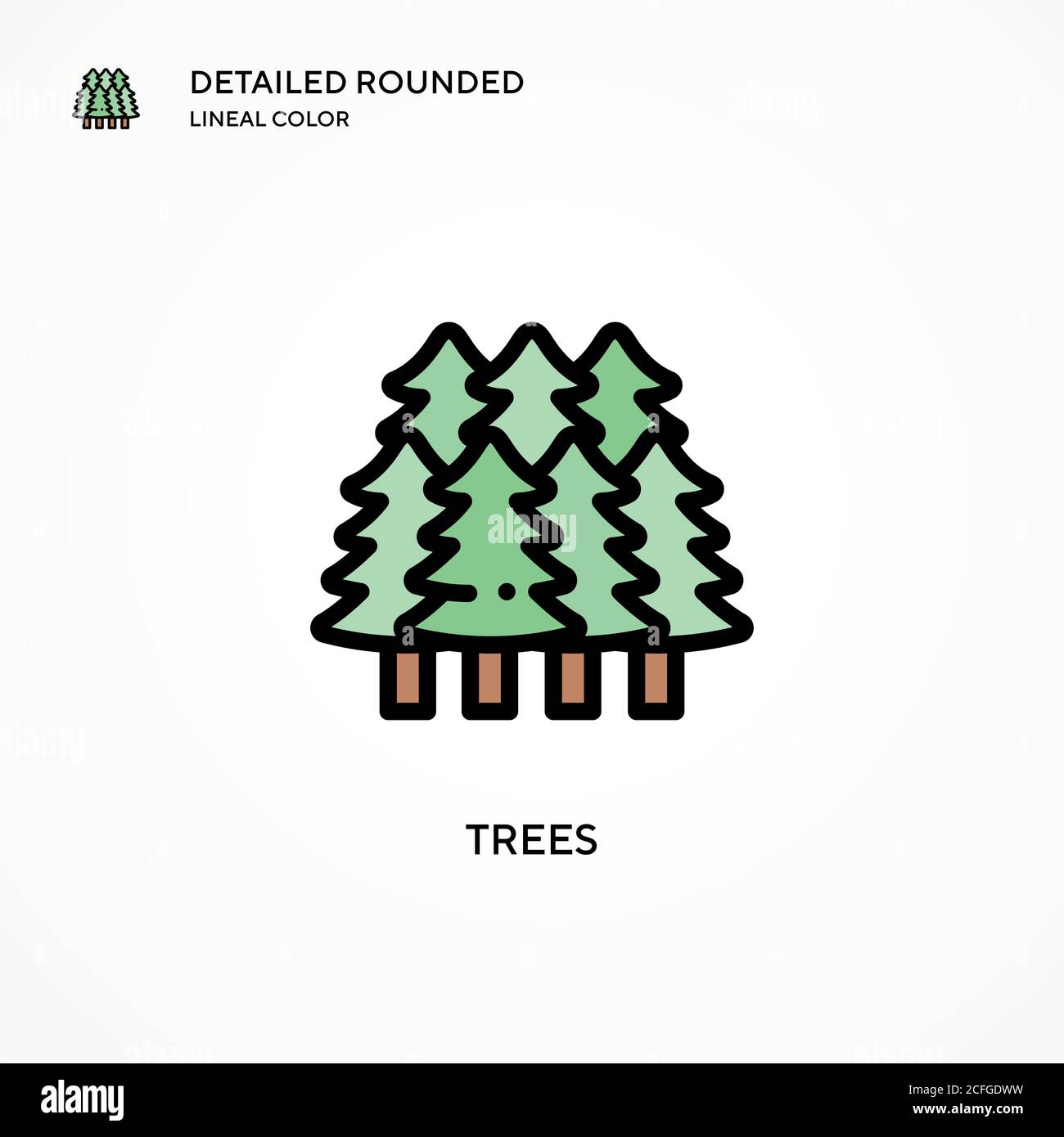 Trees vector icon. Modern vector illustration concepts. Easy to edit ...