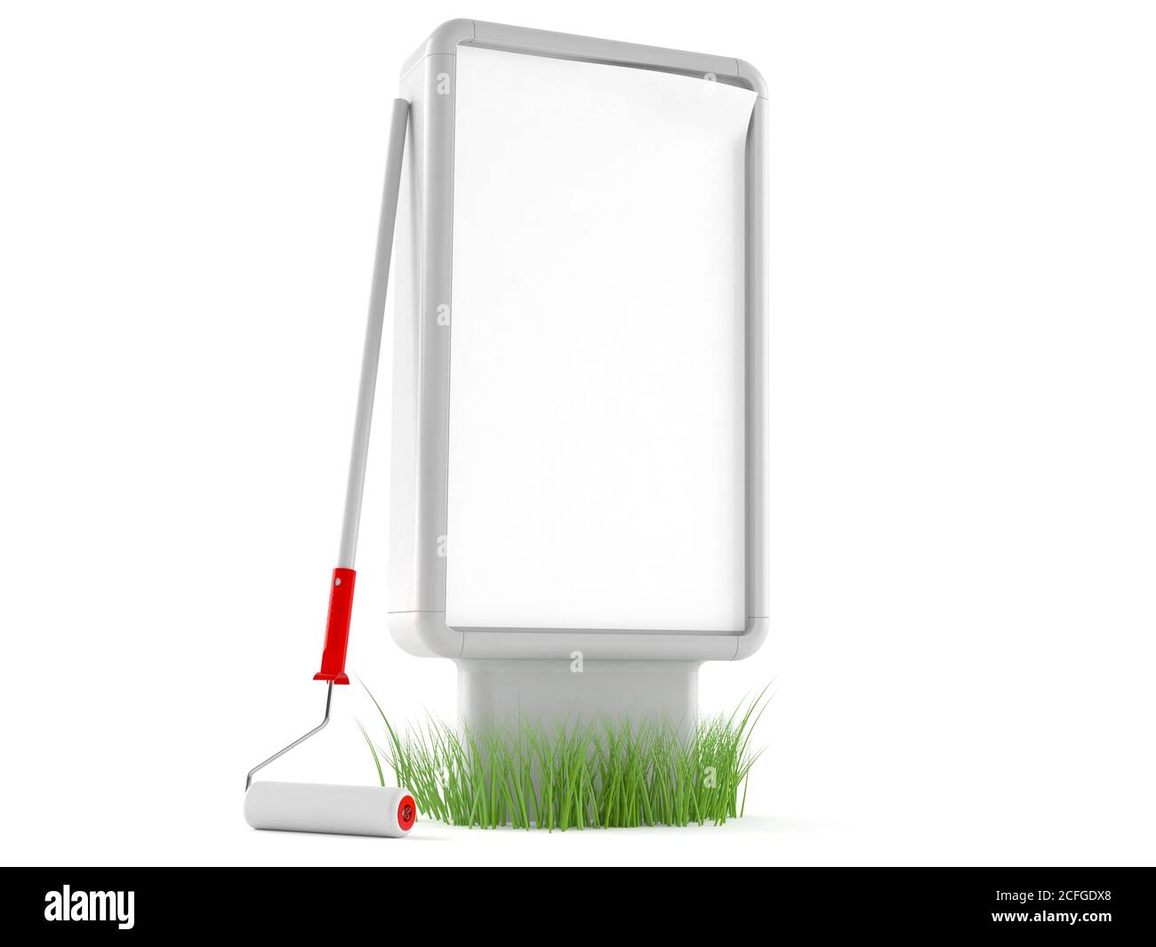 Blank billboard isolated on white background Stock Photo - Alamy
