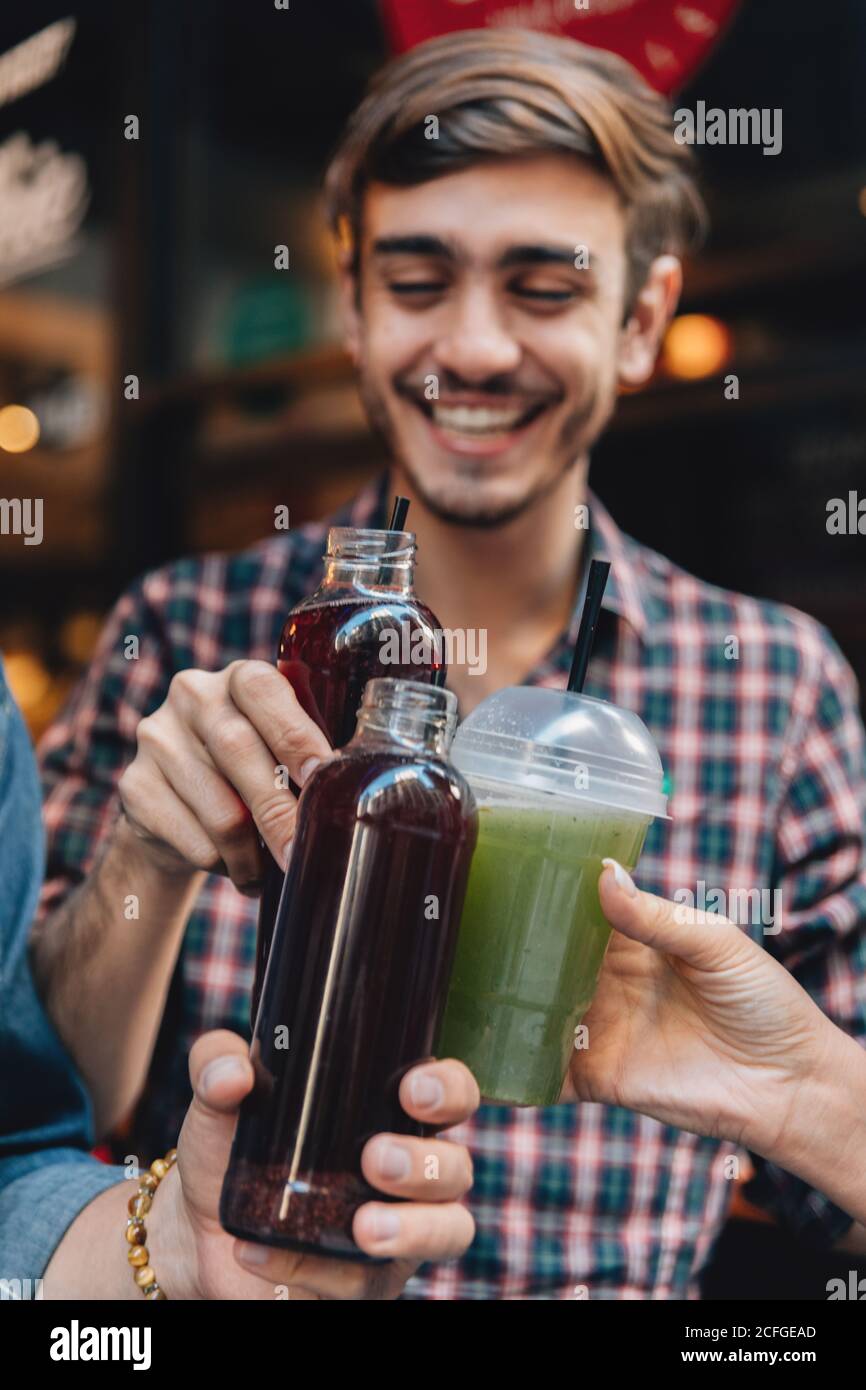 Friends having a drink Stock Photo