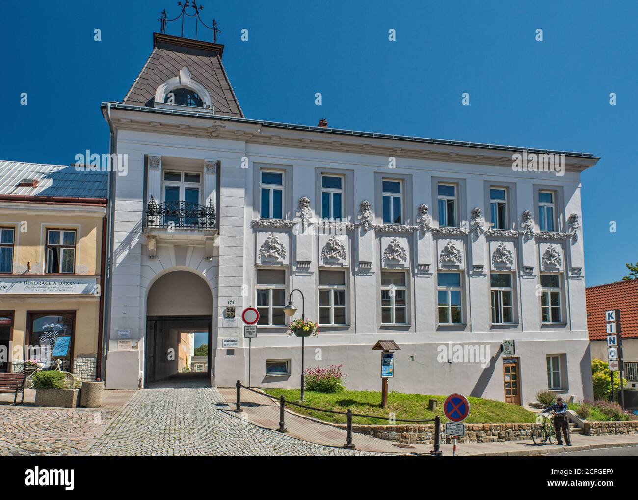 Art Nouveau style building of City Employment Department, in town of Valasske  Klobouky, Zlin Region, Moravian Wallachia (Valašsko), Czech Republic Stock  Photo - Alamy