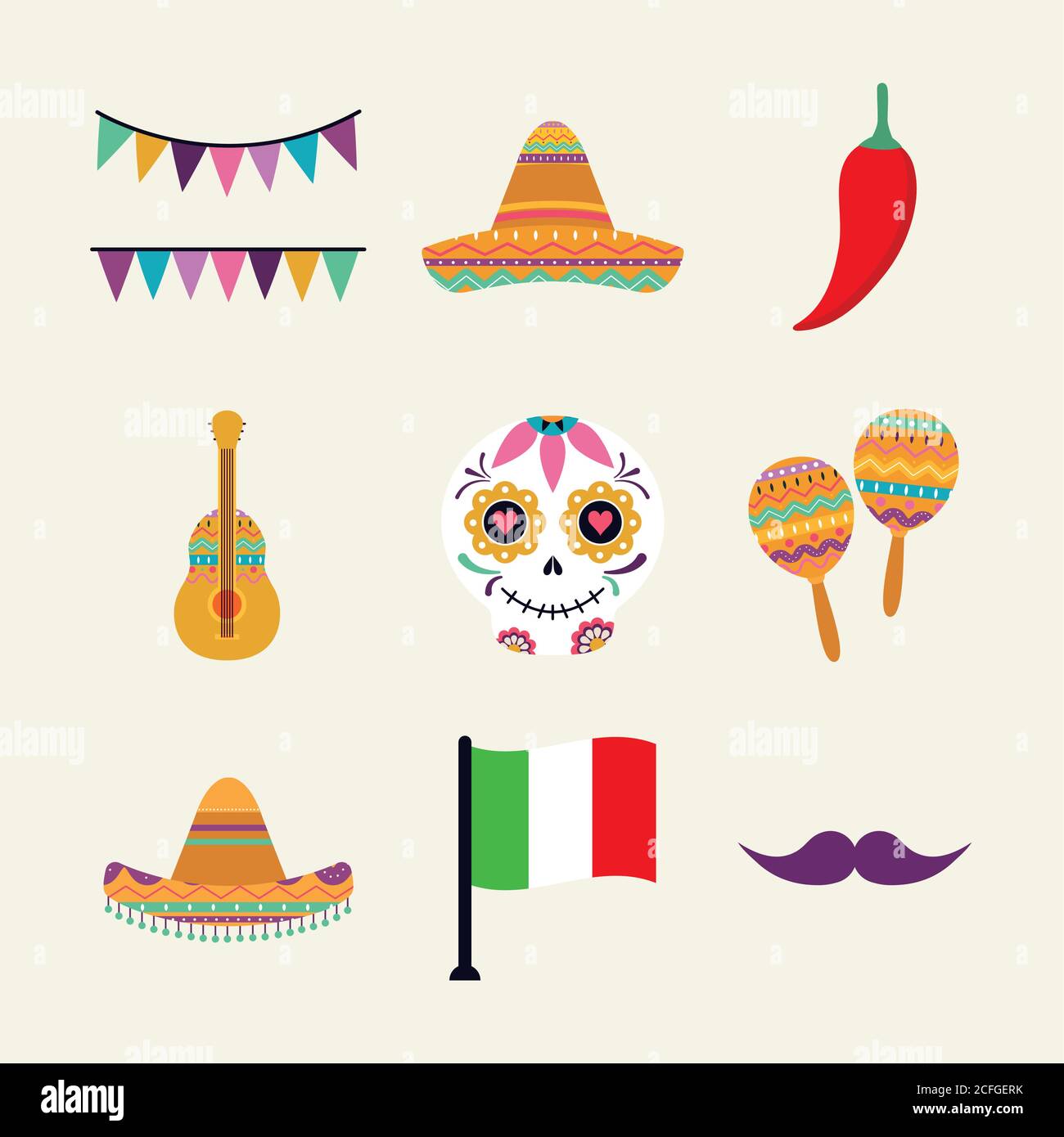 mexican icon set vector design Stock Vector Image & Art - Alamy