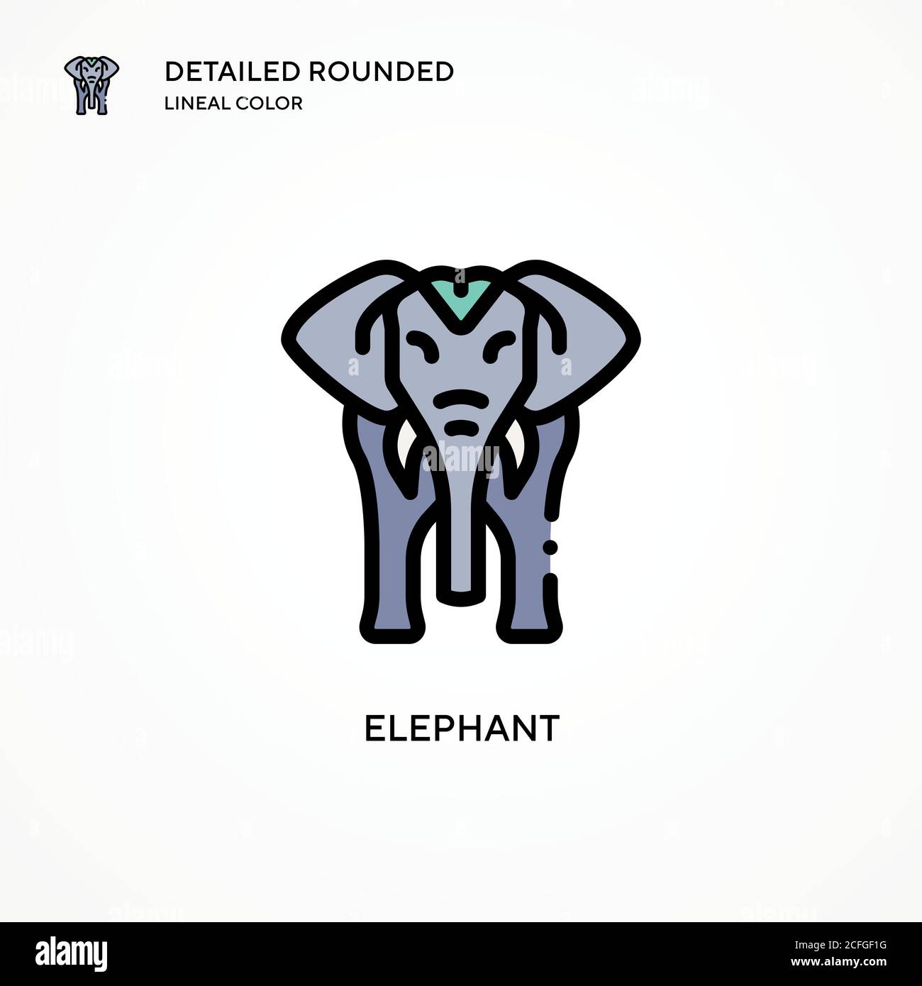 Elephant vector icon. Modern vector illustration concepts. Easy to edit ...