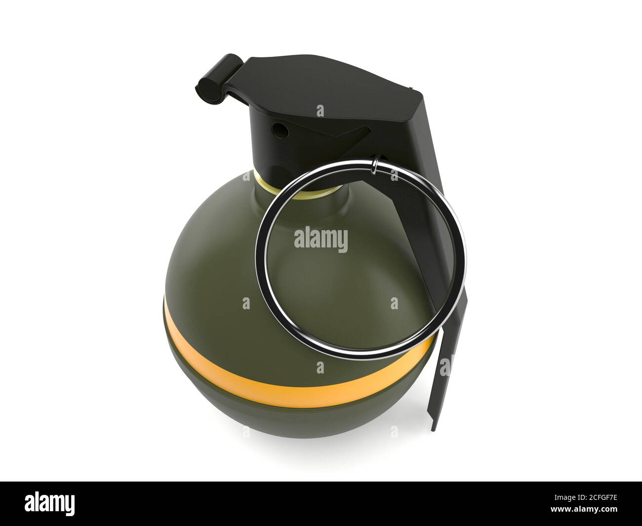 Hand grenade isolated on white background Stock Photo - Alamy