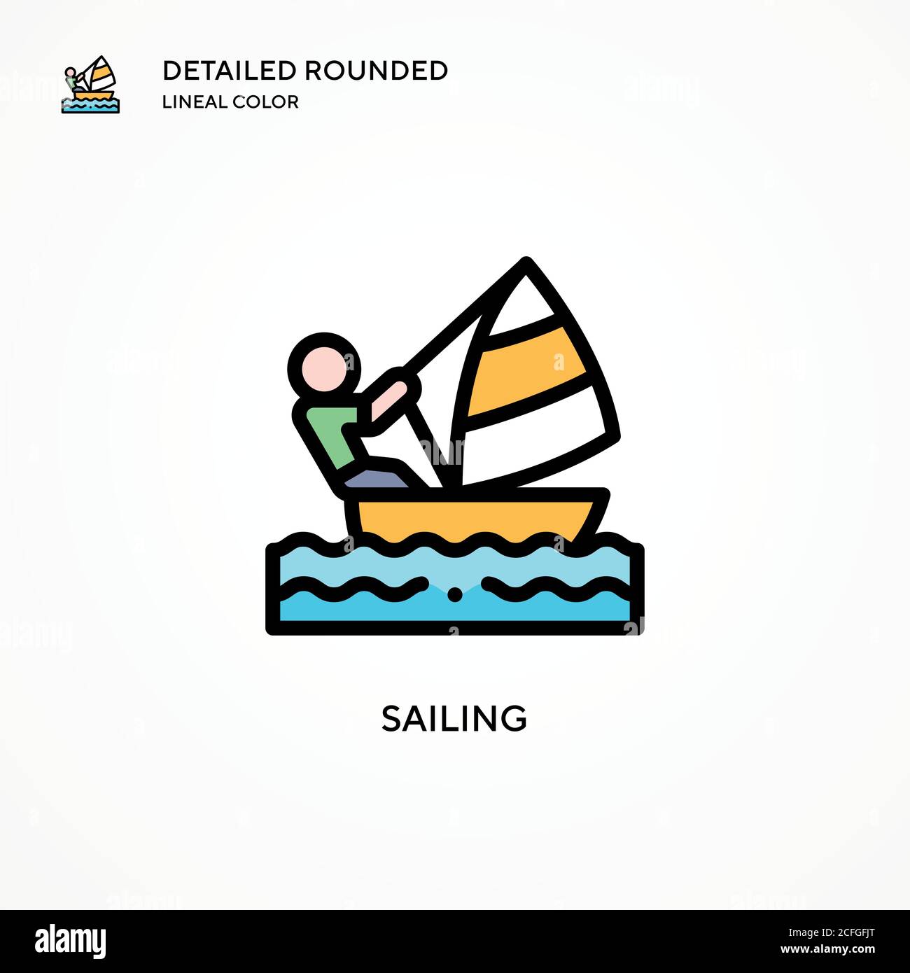 Sailing vector icon. Modern vector illustration concepts. Easy to edit ...
