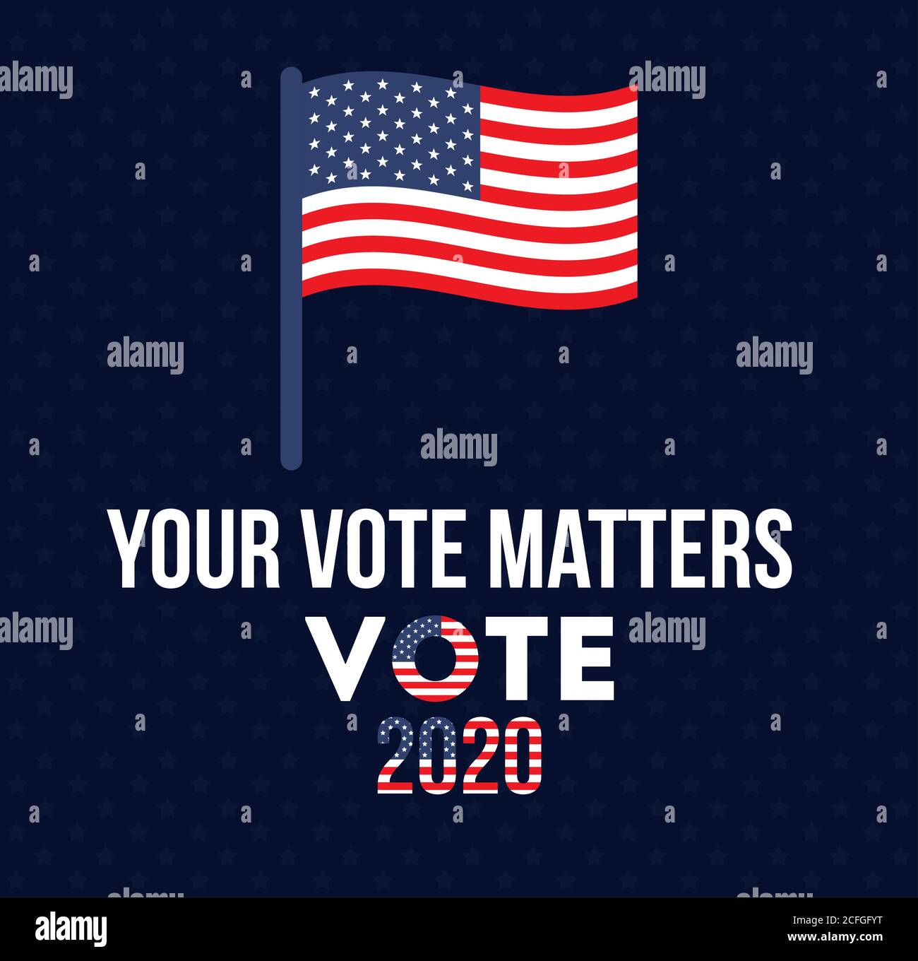 your vote matters 2020 with usa flag vector design Stock Vector Image ...