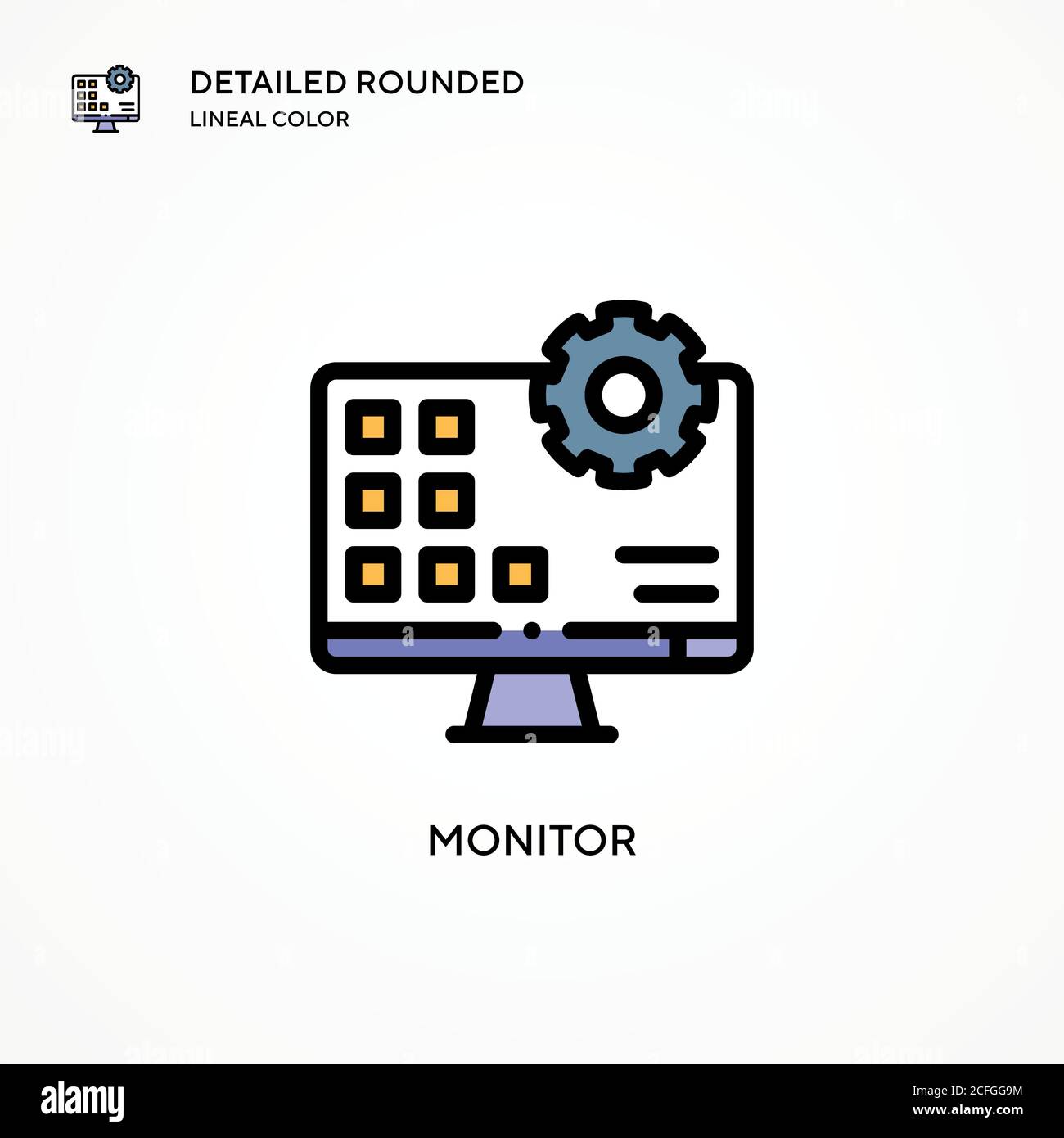 Monitor vector icon. Modern vector illustration concepts. Easy to edit ...