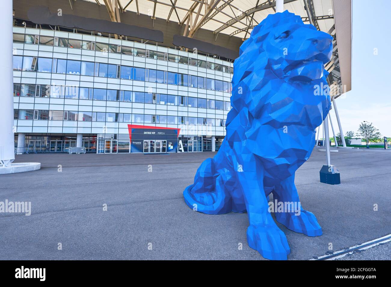 View on FC Lyon Olympique stadium Stock Photo